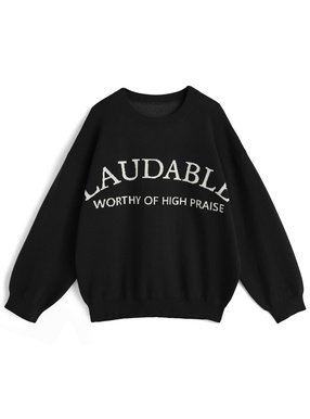 ロゴジャガードニットトップス