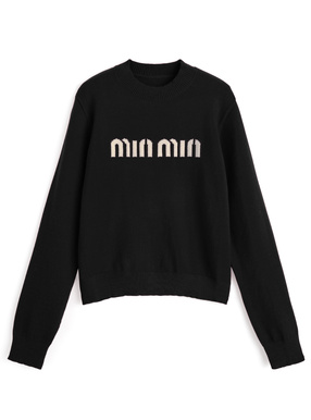 ロゴジャガードニットトップス