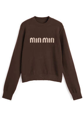 ロゴジャガードニットトップス