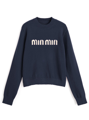 ロゴジャガードニットトップス