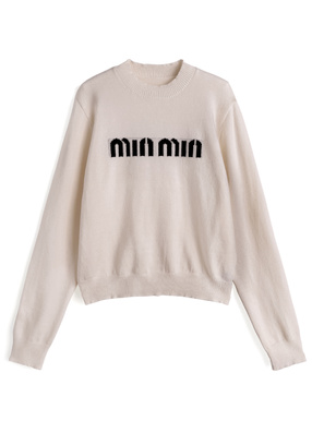 ロゴジャガードニットトップス