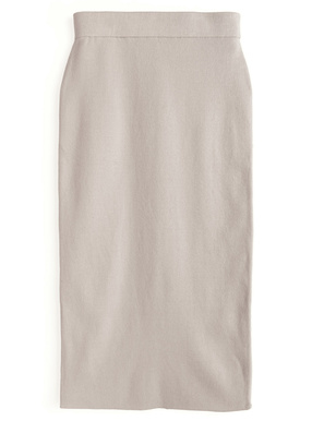 リブニットタイトミディスカート