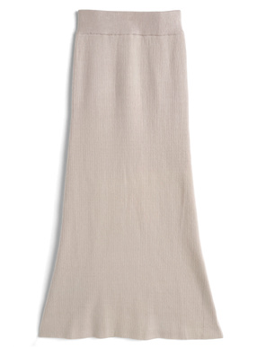裏シャギーニットロングスカート