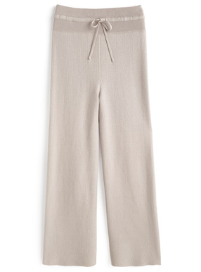 裏シャギーニットストレートパンツ