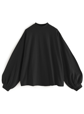 モックネックボリュームスリーブロンT