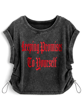 ロゴサイドドロストノースリーブトップス