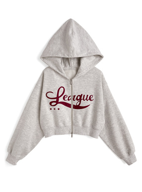 ダブルジップロゴショート丈ウェットパーカー