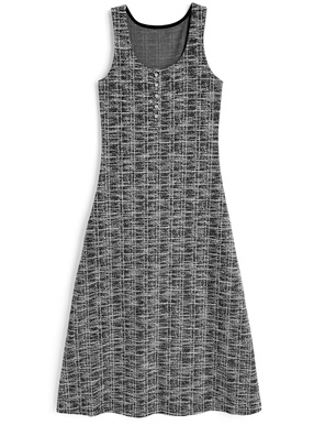 カットツイードノースリーブロングワンピース