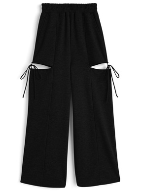 サイドカットアウトリボンスウェットパンツ