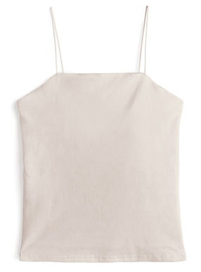 カップ付きナローストラップキャミソール