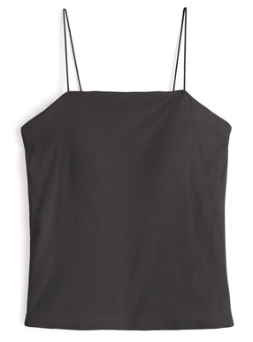 カップ付きナローストラップキャミソール