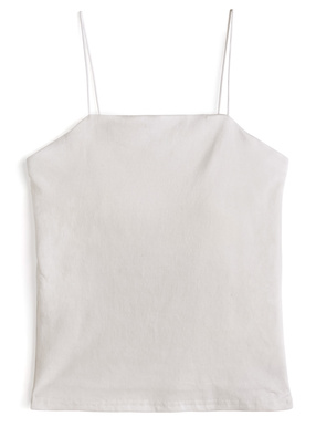 カップ付きナローストラップキャミソール