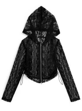 ダブルジップドロストレースパーカー