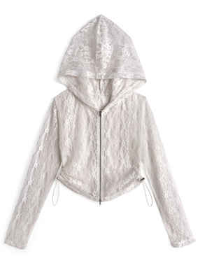 ダブルジップドロストレースパーカー