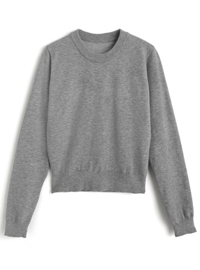 クルーネックニットトップス