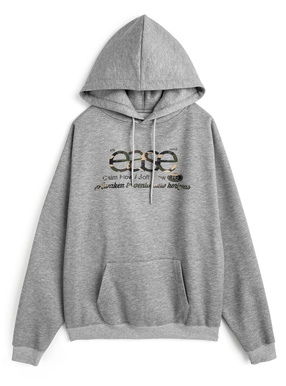 カモフラージュ柄ロゴプリントスウェットパーカー