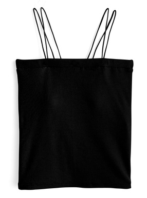 カップ付きダブルストラップキャミソール