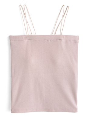 カップ付きダブルストラップキャミソール