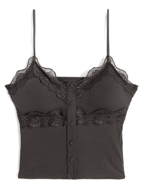 カップ付きレースキャミソール