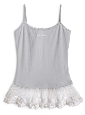 チュールレースドッキングキャミソール