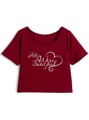 ロゴプリントショート丈Tシャツ