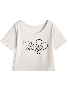 ロゴプリントショート丈Tシャツ