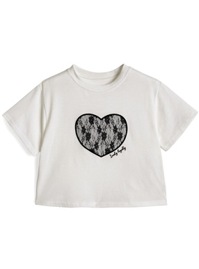 ハートレースTシャツ