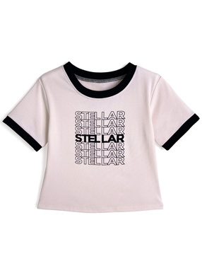 配色ロゴプリントTシャツ