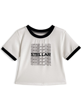 配色ロゴプリントTシャツ