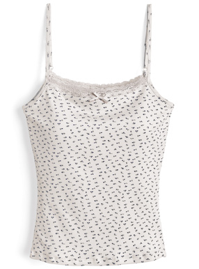 カップ付き花柄キャミソール