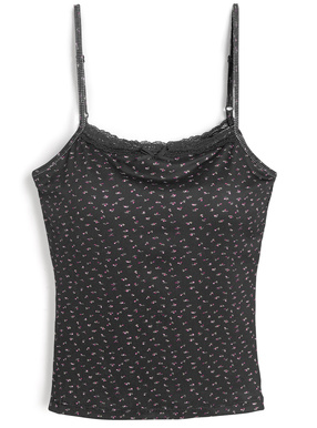 カップ付き花柄キャミソール