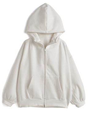 オーバーサイズダブルジップスウェットパーカー