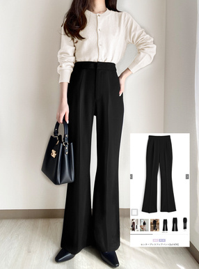 センタープレスフレアパンツ