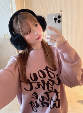 ロゴジャガードニットトップス