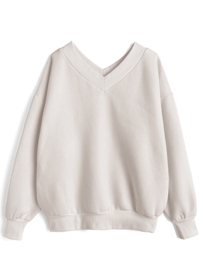 Vネックスウェットトップス