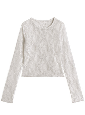 ショート丈レーストップス