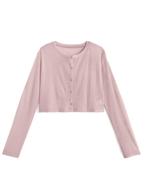 接触冷感リブカーディガン