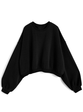 ショート丈スウェットトップス