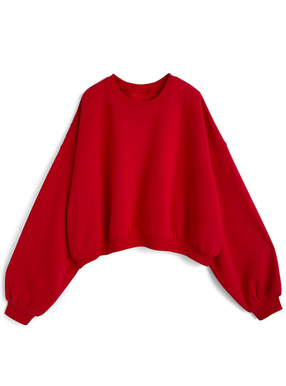 ショート丈スウェットトップス