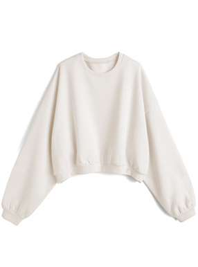 ショート丈スウェットトップス