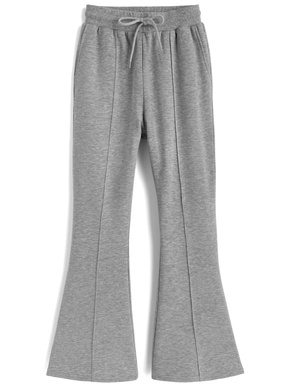 センターピンタックフレアスウェットパンツ