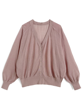 シアーニットカーディガン