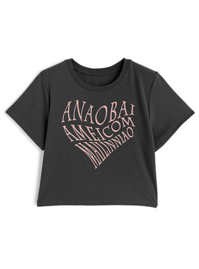 ハートロゴプリントTシャツ