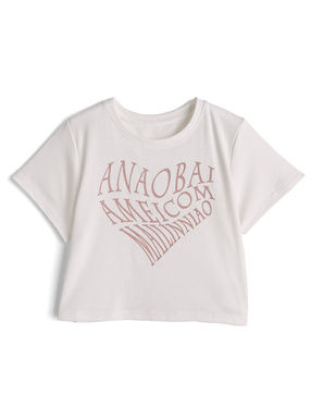 ハートロゴプリントTシャツ