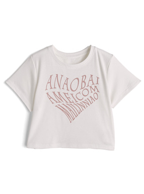 ハートロゴプリントTシャツ