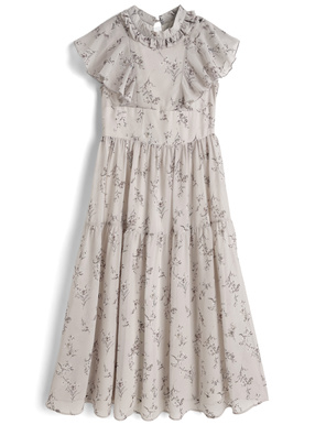 花柄フレアスリーブワンピース