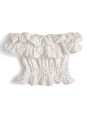 バルーンオフショルダーブラウス