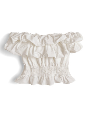 バルーンオフショルダーブラウス