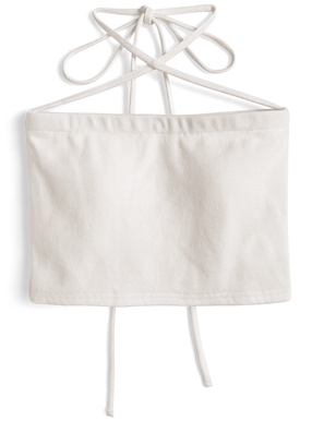 カップ付きクロスストラップベアトップ