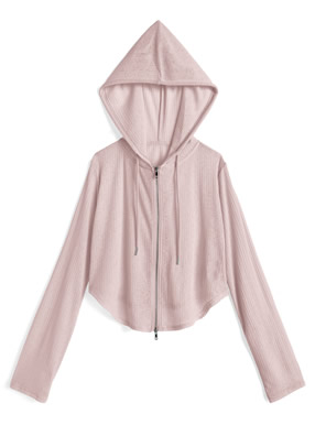 接触冷感ラウンドヘムシアーパーカー